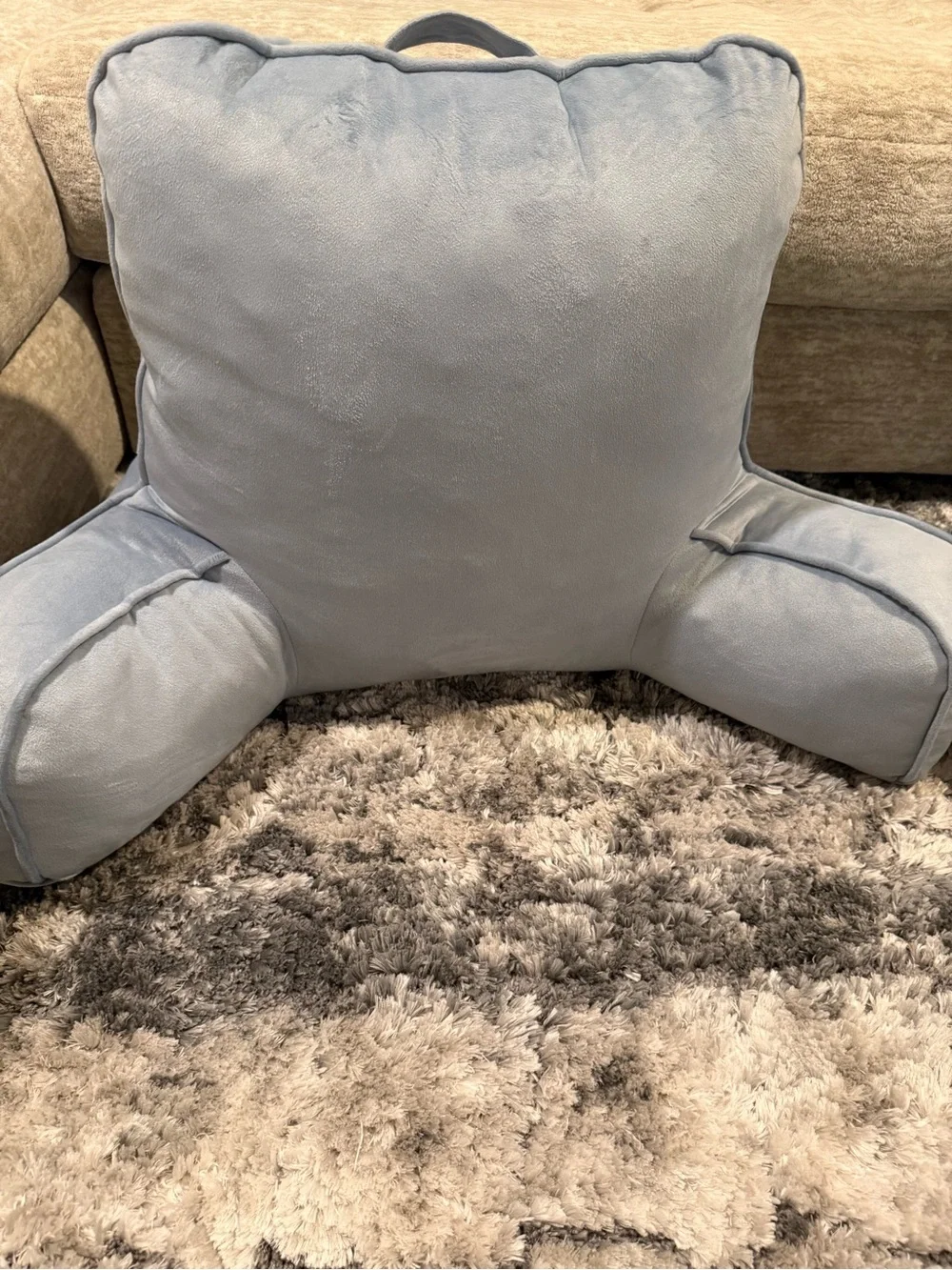 Light Blue Reading Pillows with Armrests (Pair)